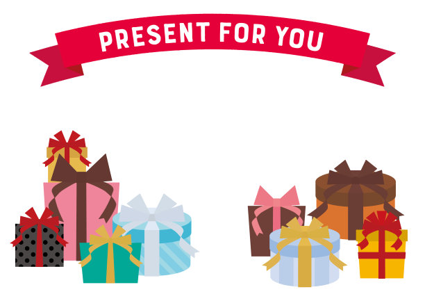 框架的礼物和丝带插图图片下载