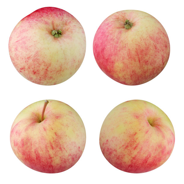 乡村苹果孤立在白色背景与修剪路径。图片下载