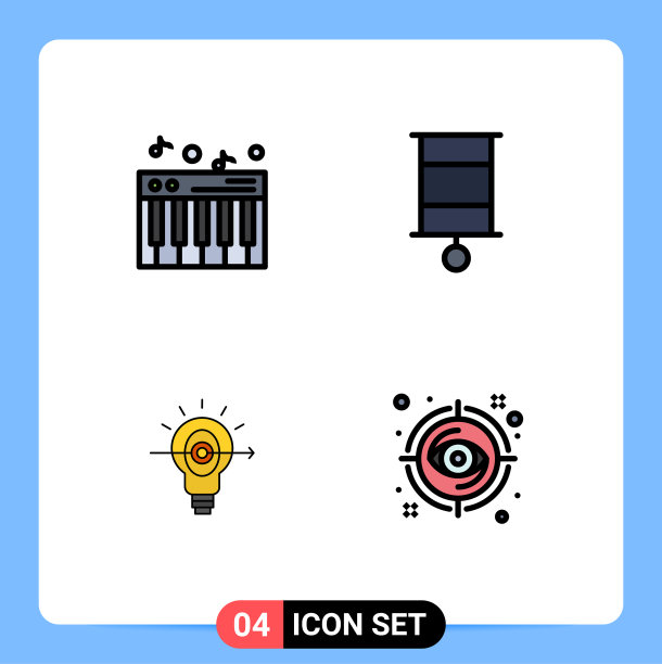 组4现代填充线平面颜色设置图片下载
