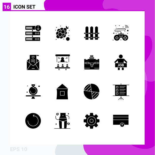 设置16个商业实体雕文包图片下载