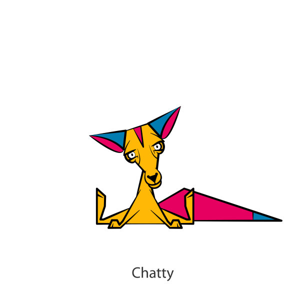 卡通人物的动物-哺乳动物。滑稽可爱的狐狸坐着鞠躬和微笑。狡猾的欺骗愁眉苦脸。概念。话匣子说了很多话。——矢量图片下载