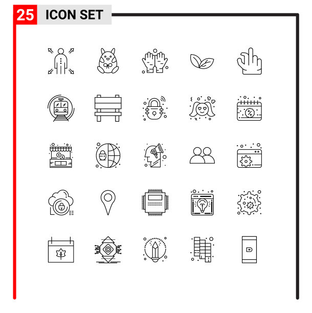 包25现代线条符号和符号的网页图片下载