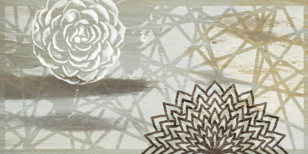 木雕花卉艺术设计抽象图片下载