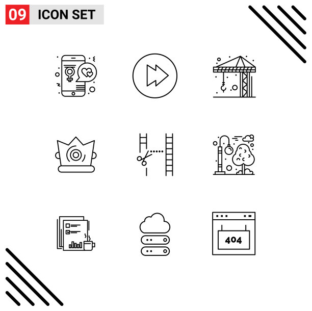 9 .用户界面轮廓包现代标识和图片下载