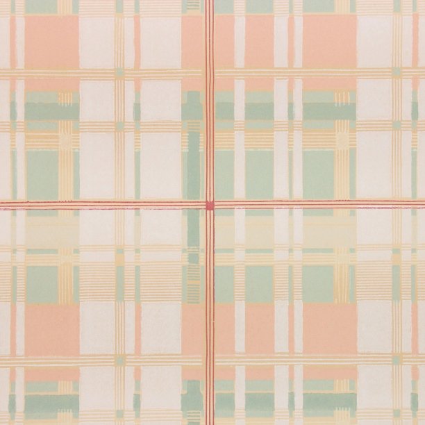 复古墙纸纹理与珊瑚和绿色格子图案图片下载