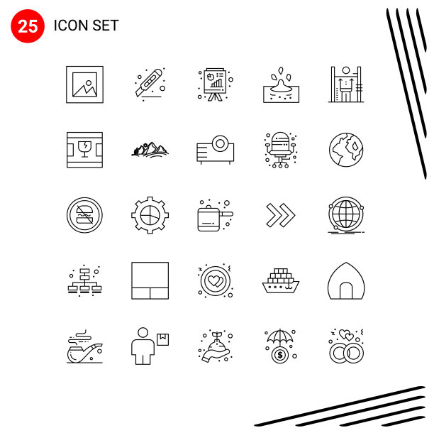 包25现代线条符号和符号的网页图片下载