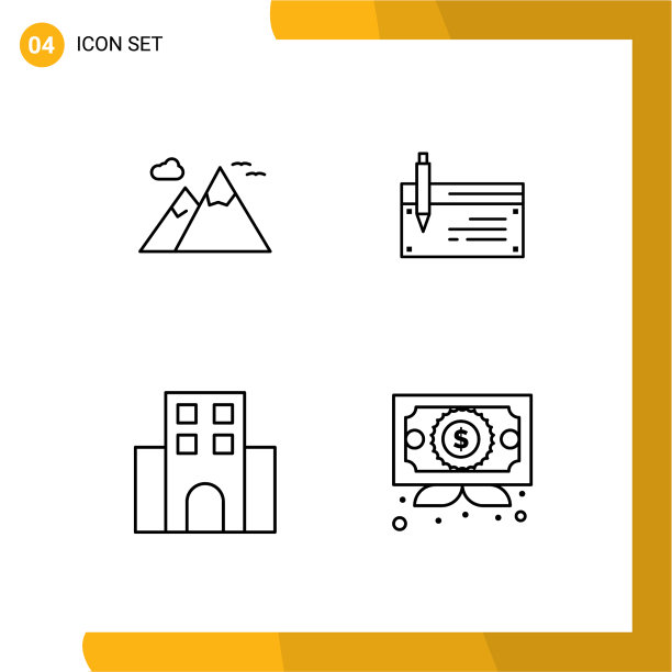 4创意图标的现代标志和符号图片下载