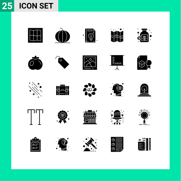 组25固体符号符号和符号图片下载