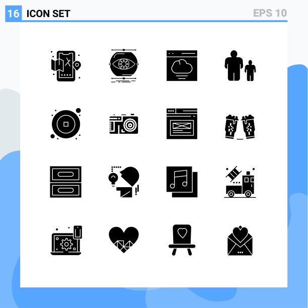 16组现代实心字形硬币套装图片下载