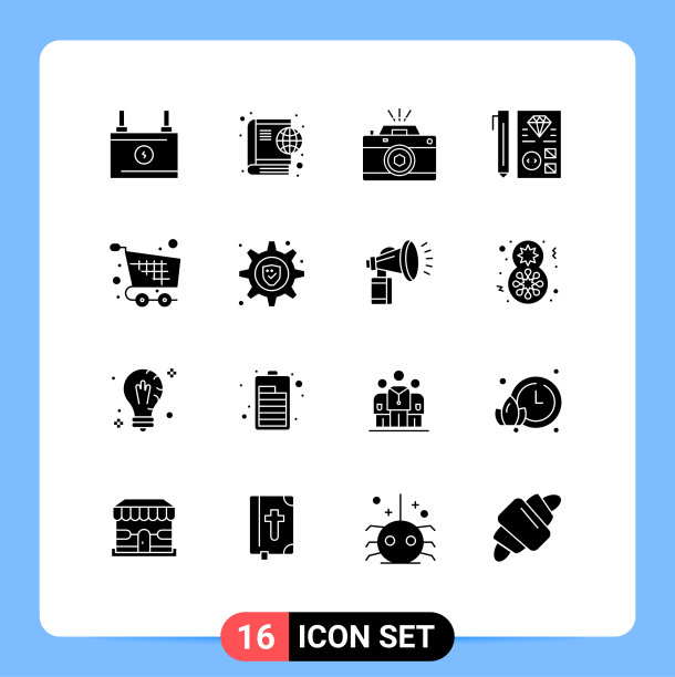 设置16个商业实体雕文包图片下载