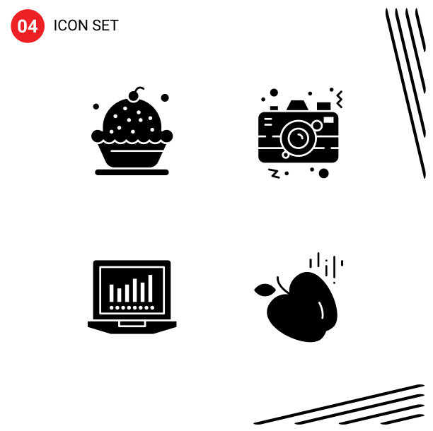 设置商业固体符号包烘烤图片下载