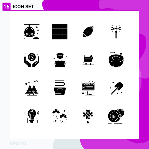 16个适用于网络和移动的通用实体符号图片下载