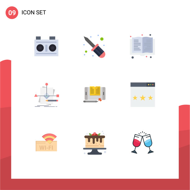 9种适用于网络和移动的通用平面颜色图片下载