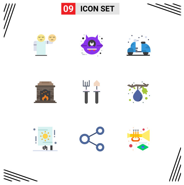 现代集9平色象形耙图片下载