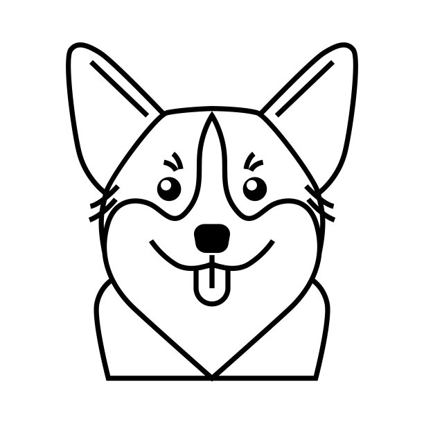 威尔士科基犬。行图标图片下载