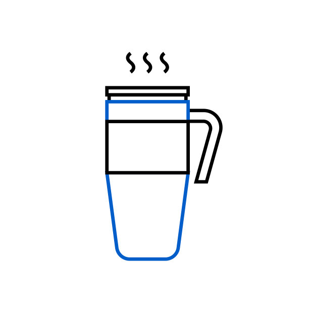 热咖啡杯，可重复使用的外带咖啡杯图片下载