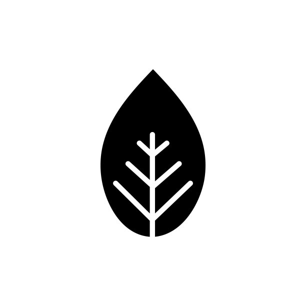 叶子图标，标志孤立在白色背景图片下载