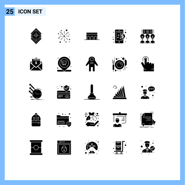 设置25个商业实体雕文包图片下载