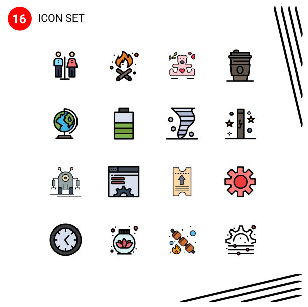 用户界面包16基本平色填充图片下载