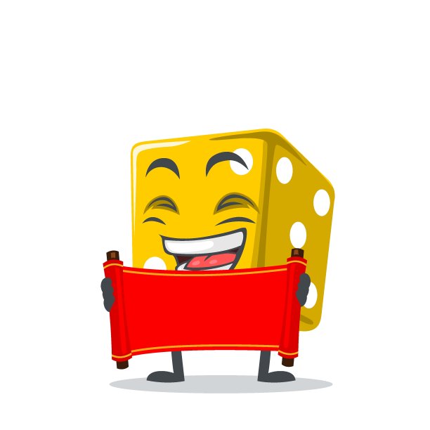 骰子吉祥物或角色的矢量插图图片下载