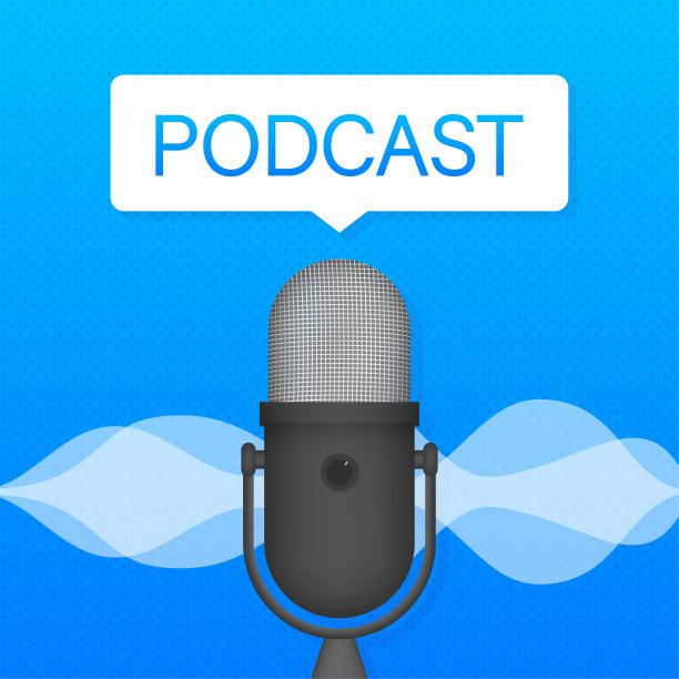 播客。麦克风与语音气泡图标。矢量插图。图片下载