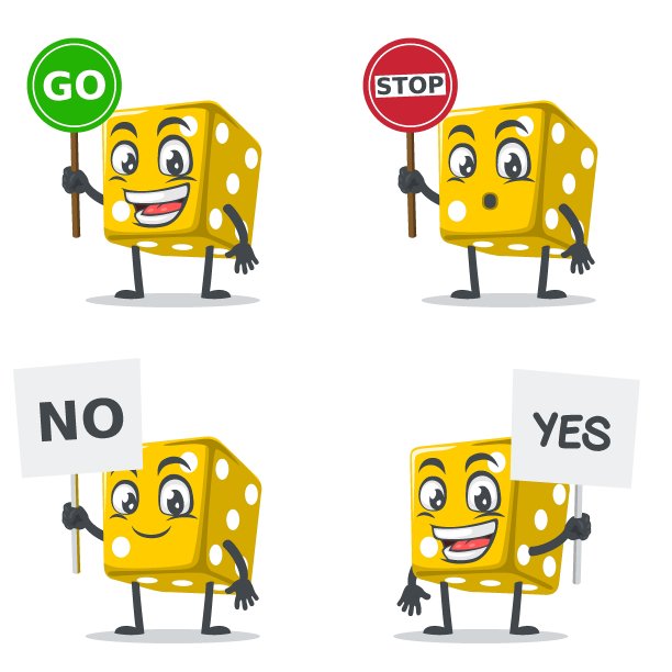 骰子吉祥物或角色的矢量插图图片下载