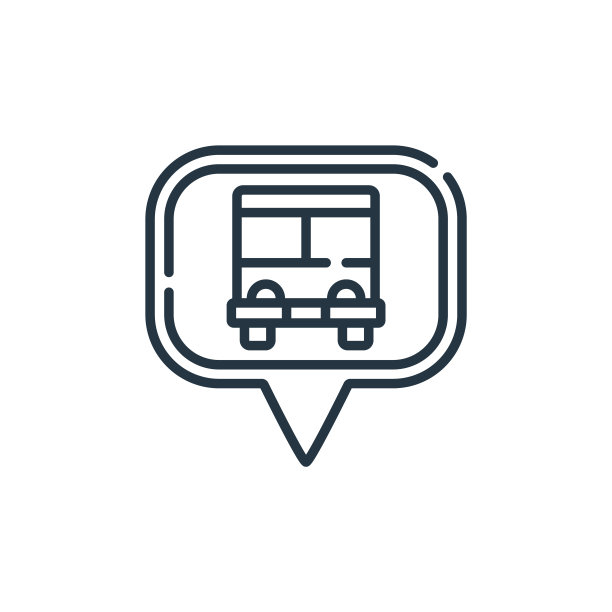 公交车站矢量图标孤立的白色背景。轮廓线、细线公交站图标用于网站设计和手机、应用程序开发。细线公交车站轮廓图标矢量插图。图片下载