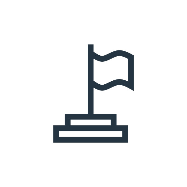 红旗矢量图标孤立在白色背景。大纲，细线红旗图标用于网站设计和手机，应用程序开发。细线红旗轮廓图标矢量插图。图片下载