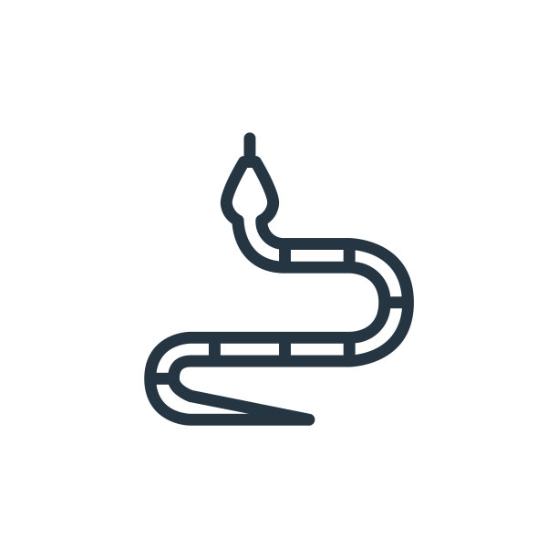 蛇矢量图标隔离在白色背景。轮廓，细线蛇图标用于网站设计和手机，应用程序开发。细线蛇轮廓图标矢量插图。图片下载