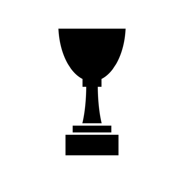 奖杯图标，logo，白色背景上隔离图片下载