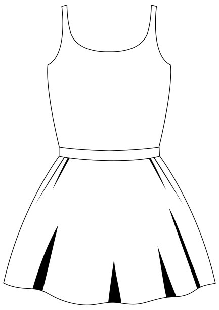 可爱的女性服装上的白色背景图片下载