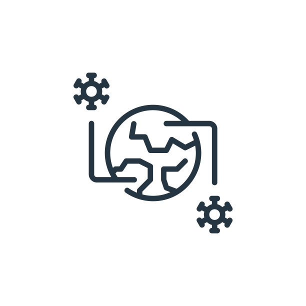 白色背景上的疫情矢量图标：网站和App开发的细线轮廓设计图片下载