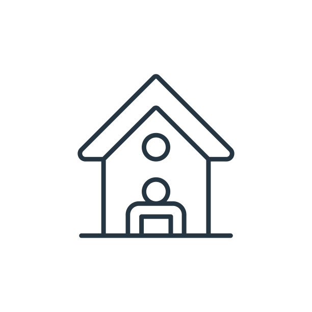 待在家里矢量图标孤立的白色背景。Outline, thin line stay at home图标用于网站设计和手机应用程序开发。细线留在家里轮廓图标矢量插图。图片下载