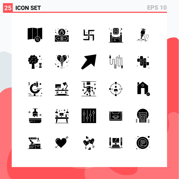 移动界面立体字形设置25个象形文字图片下载