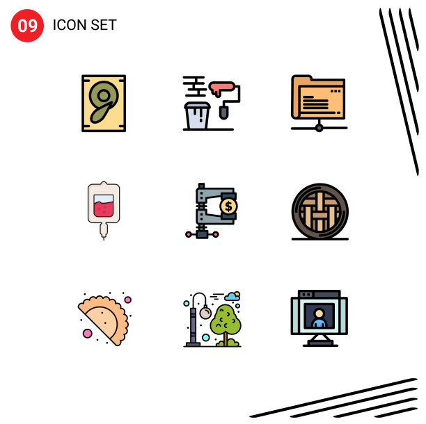 第九组填充线和平色标志图片下载