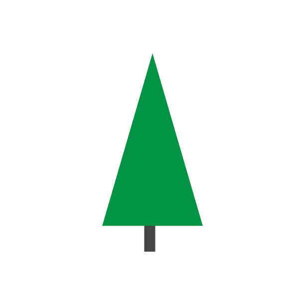 树图标自然符号在平面设计绿色图片下载
