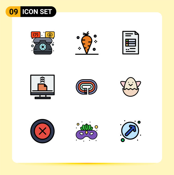 设置9商业填充线平面颜色包图片下载