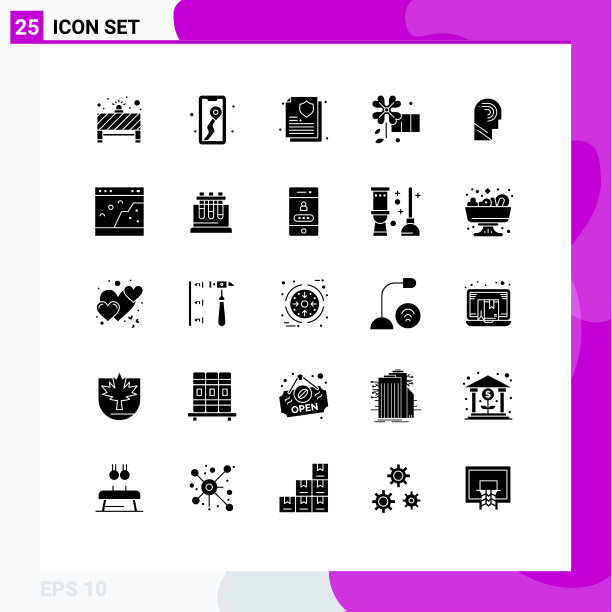 25个普遍立体符号符号心灵图片下载