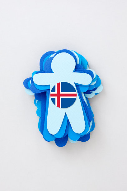 一堆拿着冰岛国旗的蓝小子图片下载