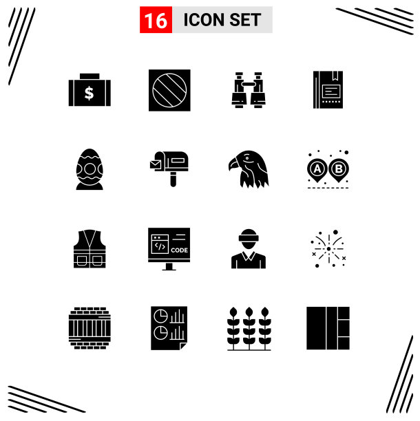 组16实字形符号和符号图片下载