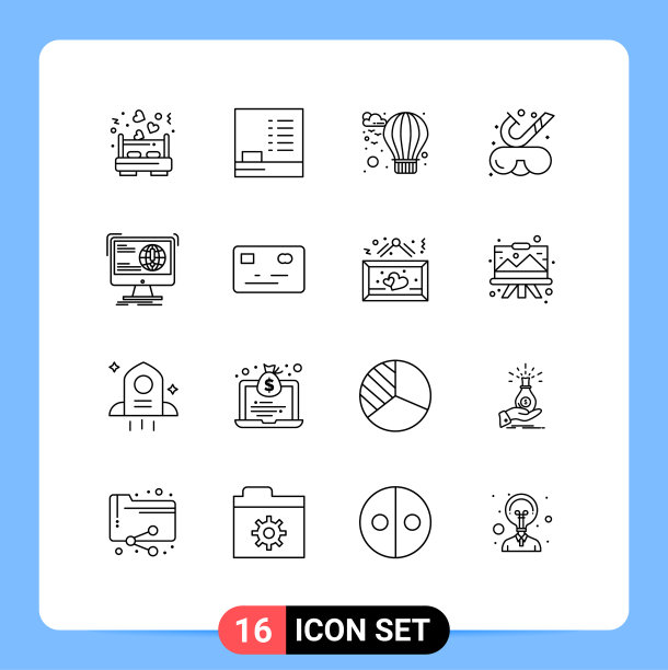 第十六组勾勒出…的符号和符号图片下载