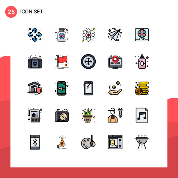 现代设置25填充线和平色图片下载