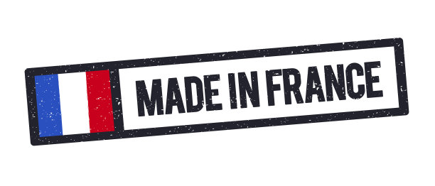 法国制造印有法国国旗的邮票图片下载