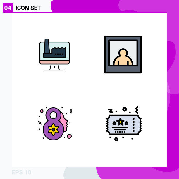 填充线平色包4个通用符号图片下载