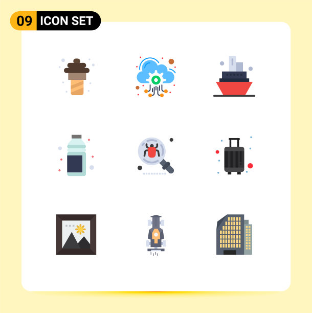 包9创意平面颜色防病毒图片下载