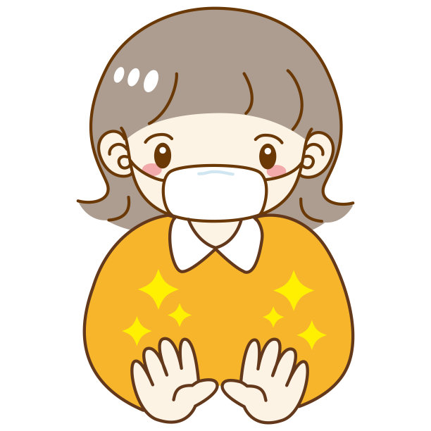 女孩戴着口罩洗手图片下载