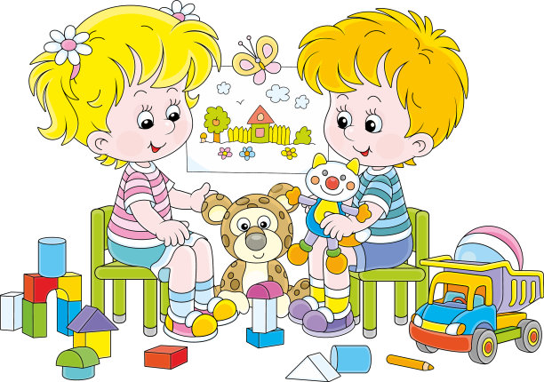 在托儿所玩耍的小孩图片下载