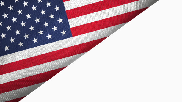 美国国旗左侧空白拷贝空间图片下载