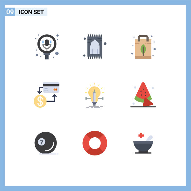 包装9创意平面色彩营销图片下载