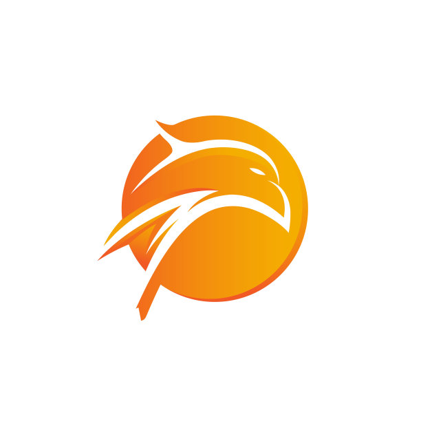 矢量抽象形状的鹰头作为会徽，矢量鹰标志模板图片下载